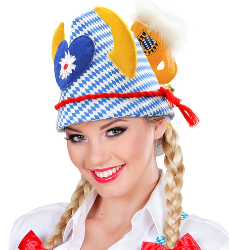e-carnavalskleding-SYK Tiroler oktoberfest hoed blau weiss