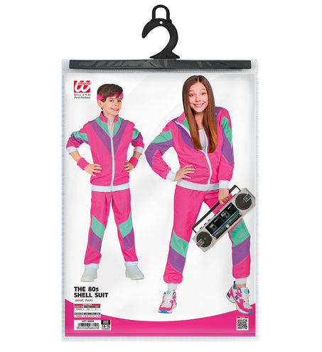 e-carnavalskleding-SYK Trainingspak jaren 80 roze kinderen