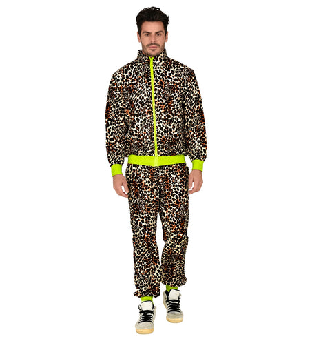 e-carnavalskleding-SYK Trainingspak luipaard neon