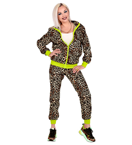 e-carnavalskleding-SYK Trainingspak luipaard neon