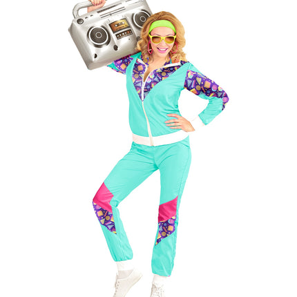 e-carnavalskleding-SYK Trainingspak  met print mint groen