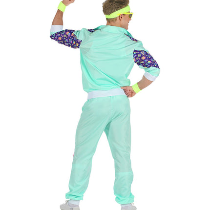 e-carnavalskleding-SYK Trainingspak  met print mint groen