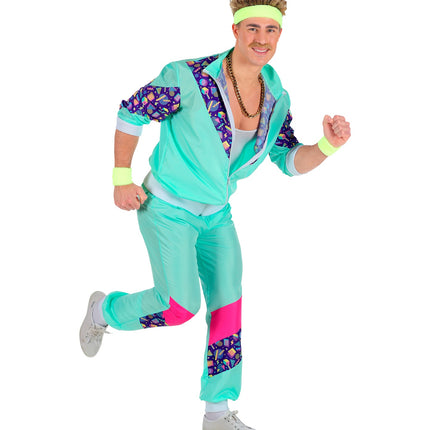 e-carnavalskleding-SYK Trainingspak  met print mint groen