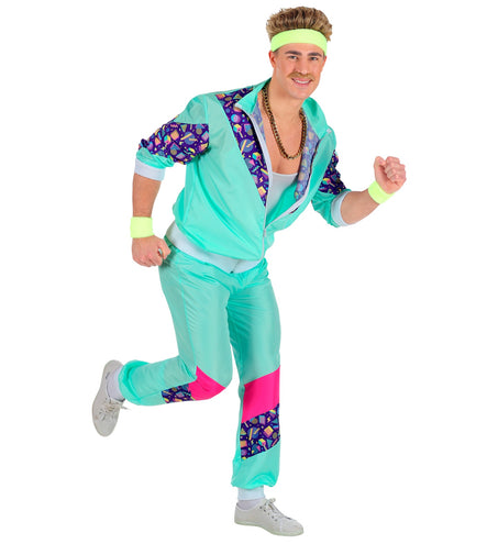e-carnavalskleding-SYK Trainingspak  met print mint groen