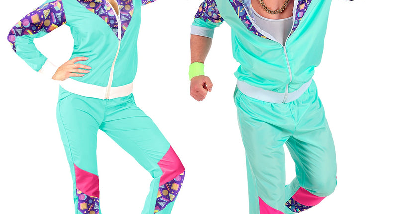 e-carnavalskleding-SYK Trainingspak  met print mint groen