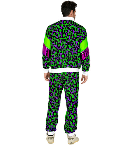 e-carnavalskleding-SYK Trainingspak neon panter print retro