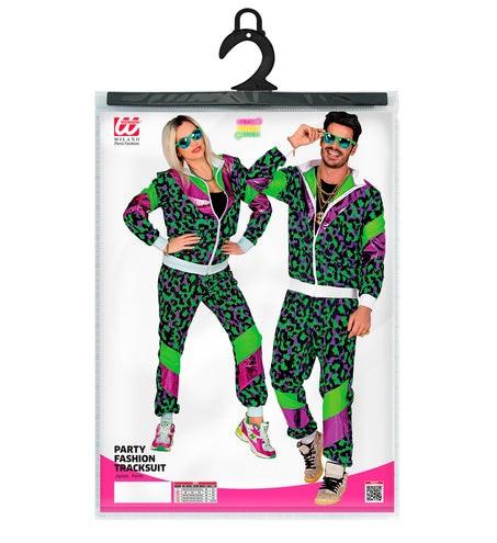 e-carnavalskleding-SYK Trainingspak neon panter print retro