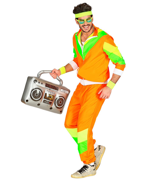 e-carnavalskleding-SYK Trainingspak oranje jaren 80