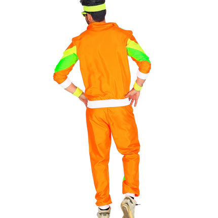e-carnavalskleding-SYK Trainingspak oranje jaren 80