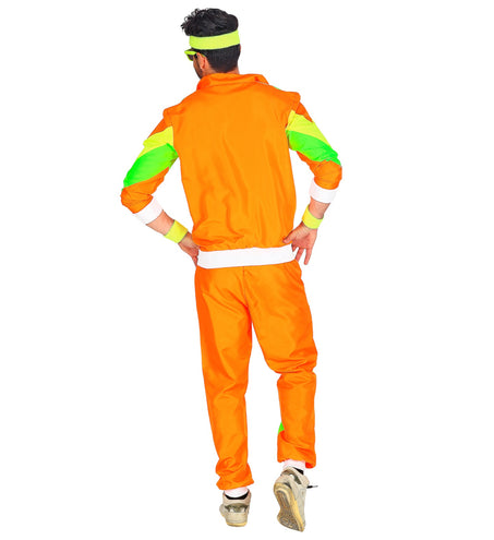 e-carnavalskleding-SYK Trainingspak oranje jaren 80