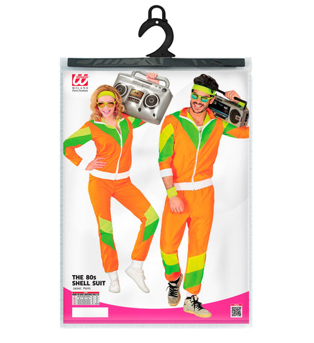 e-carnavalskleding-SYK Trainingspak oranje jaren 80