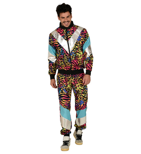 e-carnavalskleding-SYK Trainingspak zebraprint multi kleuren
