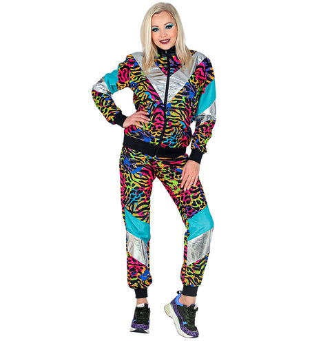 e-carnavalskleding-SYK Trainingspak zebraprint multi kleuren