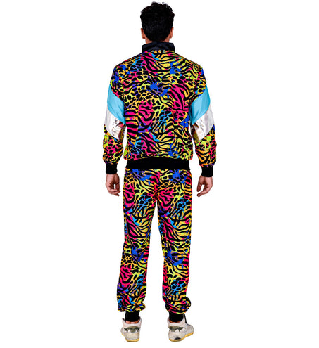 e-carnavalskleding-SYK Trainingspak zebraprint multi kleuren