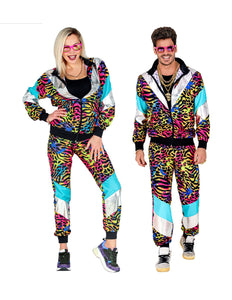 e-carnavalskleding-SYK Trainingspak zebraprint multi kleuren