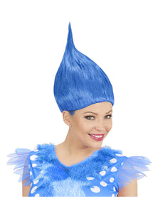 e-carnavalskleding-SYK Trollen pruik blauw