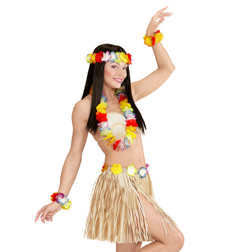 e-carnavalskleding-SYK Tropische Hawaii set naturel