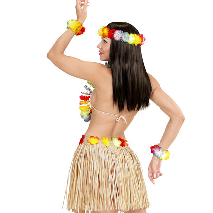 e-carnavalskleding-SYK Tropische Hawaii set naturel