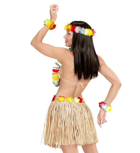 e-carnavalskleding-SYK Tropische Hawaii set naturel