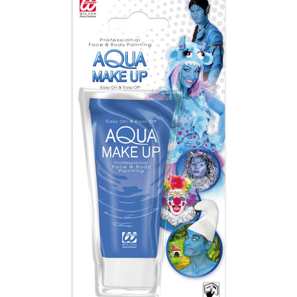 e-carnavalskleding-SYK Tube met blauwe aqua schmink