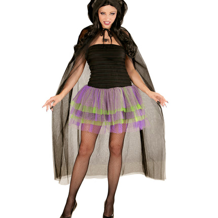 e-carnavalskleding-SYK Tule cape met glitters