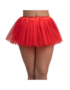 e-carnavalskleding-SYK Tutu met satijnen tailleband 28cm - ROOD