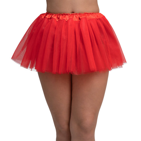 e-carnavalskleding-SYK Tutu met satijnen tailleband 28cm - ROOD