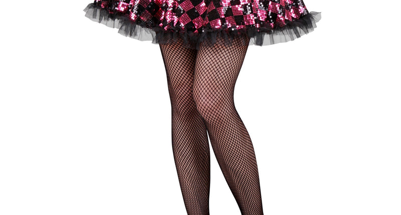e-carnavalskleding-SYK Tutu Pailletten Zwart/Rose