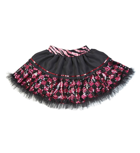 e-carnavalskleding-SYK Tutu Pailletten Zwart/Rose