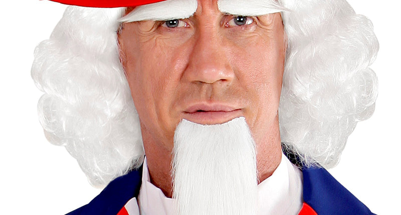 e-carnavalskleding-SYK Uncle Sam pruik USA Amerika luxe
