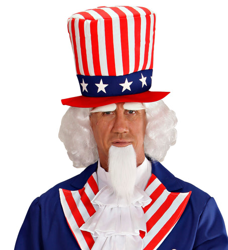 e-carnavalskleding-SYK Uncle Sam pruik USA Amerika luxe