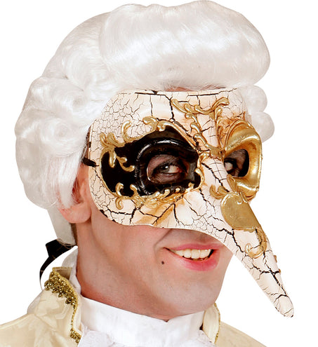 e-carnavalskleding-SYK Venetiaans lange neus masker