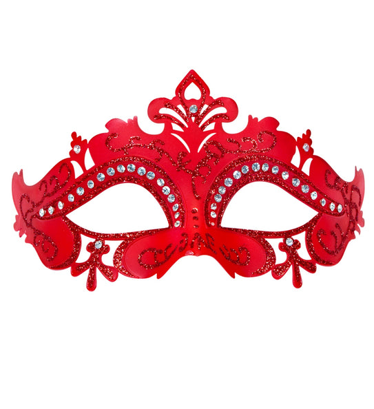 e-carnavalskleding-SYK Venetiaans oogmasker Lune rood