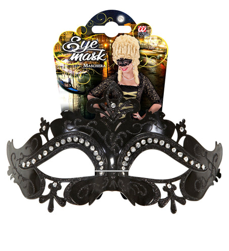 e-carnavalskleding-SYK Venetiaans oogmasker Vera zwart