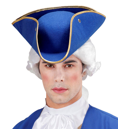 e-carnavalskleding-SYK Venetiaanse driesteek hoed blauw