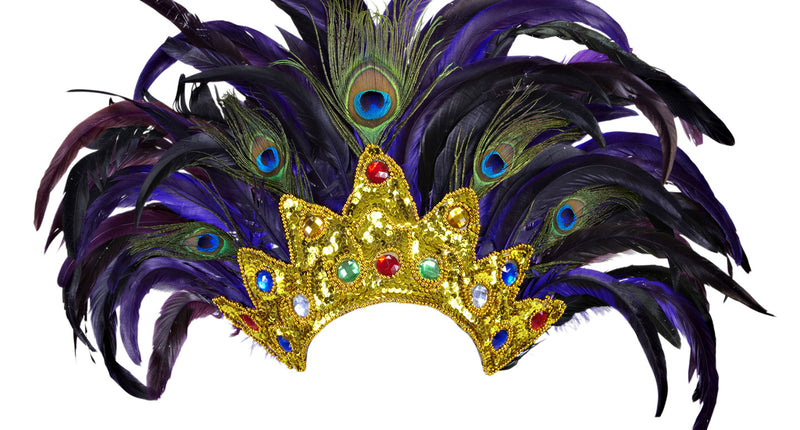 e-carnavalskleding-SYK Veren masker pauw goud