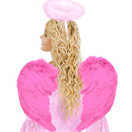 e-carnavalskleding-SYK Veren vleugels roze 37x50cm
