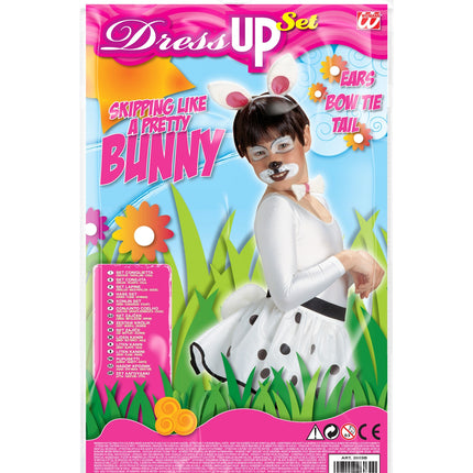 e-carnavalskleding-SYK Verkleedset bunny oren met strik en staart