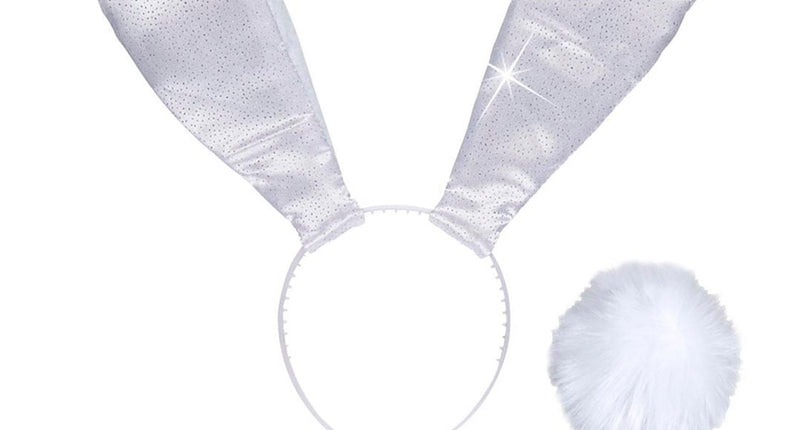 e-carnavalskleding-SYK Verkleedset bunny wit glitters