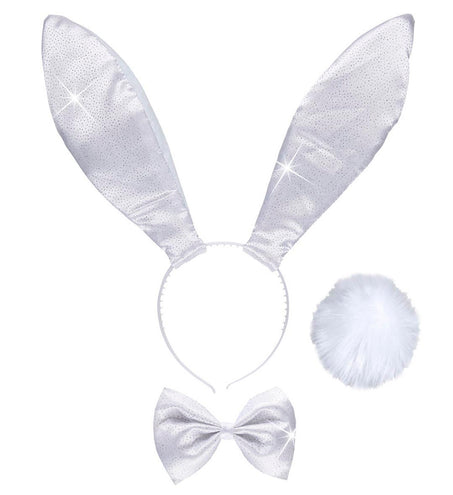 e-carnavalskleding-SYK Verkleedset bunny wit glitters
