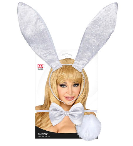 e-carnavalskleding-SYK Verkleedset bunny wit glitters