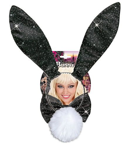 e-carnavalskleding-SYK Verkleedset bunny zwart glitters