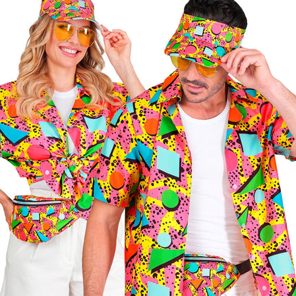 e-carnavalskleding-SYK Verkleedset Jaren 80 funky fashion roze