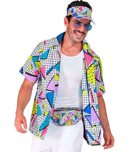e-carnavalskleding-SYK Verkleedset jaren 80 funky fashion wit