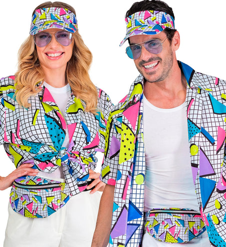 e-carnavalskleding-SYK Verkleedset jaren 80 funky fashion wit