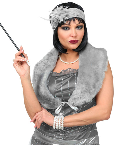 e-carnavalskleding-SYK Verkleedset Roaring  20's grijs