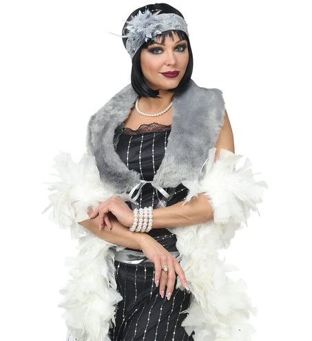 e-carnavalskleding-SYK Verkleedset Roaring  20's grijs