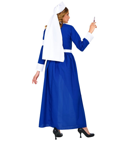 e-carnavalskleding-SYK Verpleegster jurk blauw