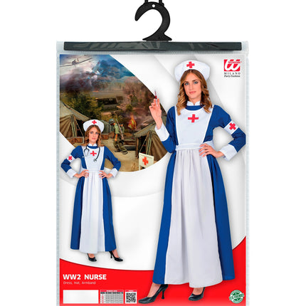 e-carnavalskleding-SYK Verpleegster jurk blauw