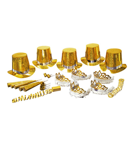 e-carnavalskleding-SYK Versierset Happy New Year goud